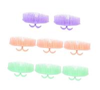 SOLUSTRE 8pezzi Spazzola Massaggiante Per Capelluto Per Shampoo e Pulizia Capelli Scrub Delicato Per Capelluto