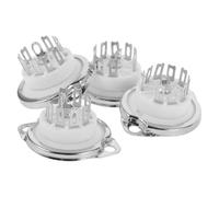SOLUSTRE Accessori Audio Zoccoli per Tubi a 9 Pin in Ceramica, Set da 4 Pezzi, Connettore Pcb Robusto per Amplificatori Audio, Compatibile 6P1 6N1 6N2 12Ax7 El84, Parte per Riparazione e