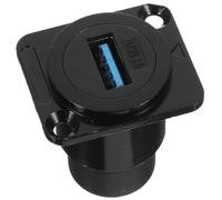 SOLUSTRE Adattatore per Accoppiatore USB Femmina 3.0 Coperchio Protettivo, Montaggio a Pannello, Connettore Passante per Trasferimento Dati Alta Velocità, Compatibile PC e Laptop