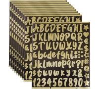 SOLUSTRE Adesivi Autoadesivi per Cassette Postali Lettere e Numeri Riflettenti Dorati, 10 Fogli da 1 Pollice, per Numeri Civici, Indirizzi e Insegne, Visibilità Notturna per Uso Esterno