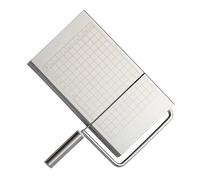 SOLUSTRE Affettatrice per Formaggio in Acciaio Inox con Lama Versatile e Scala Graduata, Manico Ergonomico e Base con Piedini in Silicone, per Pane e Salsicce