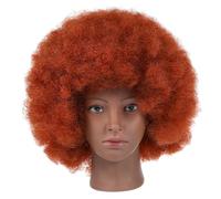 SOLUSTRE Afro Curly Wig per Donne Nere Parrucca Sintetica Corto Riccio Naturale Resistente al Calore Volume Facile da Modellare per Cosplay Halloween e Feste Tema Marrone