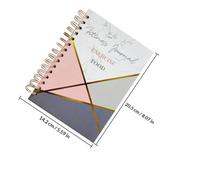 SOLUSTRE Agenda Settimanale Rosa Design a Spirale in Carta, Quaderno Semplice alla Moda per Studenti e Manager, la Pianificazione del Programma Fitness e Lista delle Cose