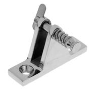 SOLUSTRE Argento Supporto per Tenda da Barca, in Acciaio Inox | Montaggio Rapido Due Viti Incluse, Finitura a Specchio Lucida, per Sostituzione su Coperta e Canoe