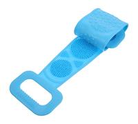 SOLUSTRE Asciugamano Esfoliante Silicone Per Fascia Per Schiena Con Anelli Accessori Per Bagno e Viaggi Blu Pulizia Profonda e Comfort Assoluto