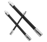 SOLUSTRE Barra di Estensione Flessibile da 1/4-3/8-1/2 Molla in Acciaio Resistente, Asta di Prolunga per Chiave a Bussola, Set da 3 Pezzi per Manutenzione Industriale e Automobilistica