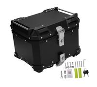 SOLUSTRE Baule in Alluminio con Serratura Sicura e Schienale Baule Portapacchi Posteriore e Resistente Valigia Smontabile con Rivestimento Rimovibile per Viaggi e Commuting