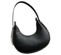 SOLUSTRE Borsa a Mezzaluna da Donna Nera Borsa a Tracolla Singola in Materiale Resistente Capacità Media Versatile per Uso Quotidiano Viaggi e Appuntamenti