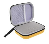 SOLUSTRE Borsa Porta Plettri per Chitarra in Eva e Nailon Giallo Grande Capacità, Organizer per Plettri e Custodia Portatile, come Regalo per Chi Studia Chitarra