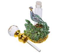 SOLUSTRE Bottiglia per Profumo Decorativa a Forma di Farfalla in Vetro Verde da 4ml, Facile da Riempire, Atmosfera Elegante per Oli Essenziali e Profumi