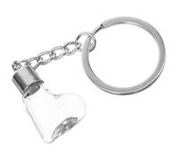 SOLUSTRE Bottiglia Trasparente Portachiavi con Tappo Sigillante Decorazione DIY Versatile per Collana Bracciale e Bomboniere Matrimonio Charm Vetro Piccolo Forma di Barattolo dei Desideri