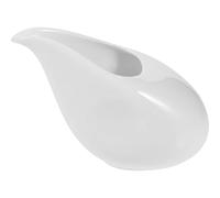 SOLUSTRE Brocca per Latte in Ceramica Bianca da 100ml Design Vintage Antiscivolo e Beccuccio Guida, per Caffè e Famiglie