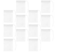SOLUSTRE Bustine Filtro per Tè Sfuso Usa e Getta Non Tessuto Bianco, 100 Pezzi Coulisse, Adatte per Tè alle Erbe e Spezie, per Occasioni Speciali come Natale
