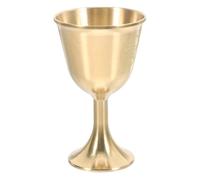 SOLUSTRE Calice da Altare in Ottone Massiccio Pentacolo Calice da Cerimonia Esoterica per Rituali Wiccan e Divinazione Vintage per Altari e Pratiche Spirituali