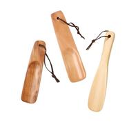 SOLUSTRE Calzascarpe in Legno Resistente All'usura, Accessorio per Evitare Lesioni al Piede Set di 3 per Domestico da Viaggio