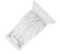 SOLUSTRE Capitello Decorativo Angolare in Pu Bianco Stile Europeo Classico, Leggero e Raffinato per Decorazioni Casa e Ufficio, per Soggiorno e Ambienti Eleganti