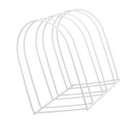 SOLUSTRE Cappelli in Bianco con Base Stabile Espositore da per Cappelli Invernali e Design e Resistente Supporto Slot per Esposizione Chic