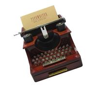 SOLUSTRE Carillon Macchina da Scrivere Vintage in Plastica Scatola Musicale per Decorazione da Scrivania e Regalo Design e Sonoro Chiaro per Amici