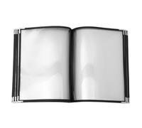 SOLUSTRE Cartella Menu Ristorante A4 Trasparente in PVC Bordo Bianco Raccoglitore per Menu Fogli Mobili e Copertina Similpelle Resistente per Presentazione Listini Prezzi e Certificati