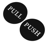 SOLUSTRE Cartelli con Segnaletica Push Pull per Porta 2 in Acrilico Design e Funzionale per in Vetro per Negozi e Hotel