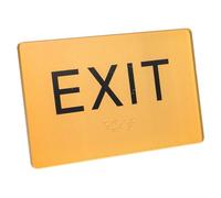 SOLUSTRE Cartello Braille in Acrilico Arancione per Ipovedenti e Non Vedenti, Segnaletica Accessibile per Spazi Pubblici e Centri Commerciali, Strumento di Indipendenza e Sicurezza