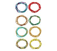 SOLUSTRE Catena per Corpo Donna Perline di Riso Colorate, 8 Pezzi in Metallo, Accessori Estivi per Spiaggia e Abbigliamento Estivo Elegante