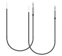 SOLUSTRE Cavo Audio 3,5mm Jack Maschio Maschio 2 Pezzi 30cm Connettore Placcato Oro in Alluminio per Cuffie e Auricolari Trasmissione Alta Fedeltà Suono Chiaro