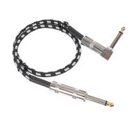 SOLUSTRE Cavo Doppio Elettrica e a Chitarra per Nero Audio 0,5m Nucleo in Rame Stereo Canale e Resistenza alla Trazione, per Effettori Mobili