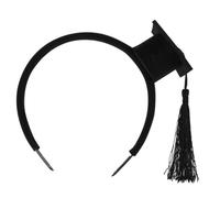 SOLUSTRE Cerchietto Laurea Nero Mini Cappello da Dottorato in Feltro Elastico per Back To School Party, Accessorio Creativo e Decorazione per Festa di Diploma