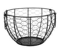 SOLUSTRE Cestino Portaoggetti in Ferro Retrò Multiuso, Cesto di Frutta e Verdura per Cucina e Sala da Pranzo, Organizer Portauova Leggero e Salvaspazio per Uso Domestico