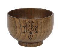 SOLUSTRE Ciotola in Legno Rotonda per Altarini Religiosi, senza Sbavature, Uso lungo Termine, Stile Semplice e Forma Unica per Templi e Case