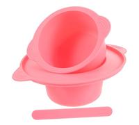 SOLUSTRE Ciotola in Silicone da 400Ml Resistente alla Temperatura per Miscelare Maschere, Accessorio Beauty per DIY, Ciotola Rosa per Scioglimento Cera e Miscelazione Maschere