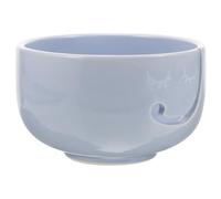 SOLUSTRE Ciotola Porta Filati in Porcellana Artigianale Multifunzione per Uncinetto e Lavoro Maglia Contenitore Piccolo con Foro per Scorrimento Filo Organizer per Accessori da Cucito e Te