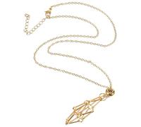 SOLUSTRE Collana Pendente Gabbia Design Creativo Semplice ed Elegante per Pietre in Metallo Oro Stile Delicato e Decorativo, Regolabile per Donna