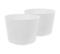 SOLUSTRE Copertura Protezione per Ventilatori da Soffitto Calotta Inferiore in Plastica Bianca Accessorio Resistente per Migliorare L’Estetica e Proteggere da Detriti Set 2 Pezzi per