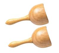 SOLUSTRE Coppette per Coppettazione in Legno 2 Pezzi Massaggiatore Gua Sha Bordi Lisci per Uso Domestico Sollievo Muscolare Benessere e Relax