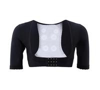 SOLUSTRE Correttore Posturale Ortopedico per Donne Nero in Acrilico, Ultra Traspirante, Trattamento e Prevenzione Cervicale e Toracica, per Postura Scorretta al Computer