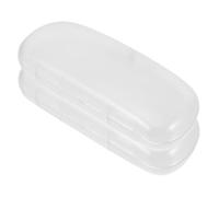 SOLUSTRE Custodia Portaocchiali Sole Trasparente in Pvc, Scatola Per Occhiali Da Sole 2 Pezzi, Resistente e Protettiva, Per Uomo e Donna, Pratica Per Uso Quotidiano e Viaggio