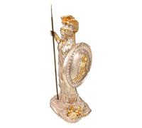 SOLUSTRE Dea Oro in Resina Atena della Statua Greca e di Saggezza Classico Decorazione Design Compatto per Ufficio Scrivania per Amanti della Mitologia