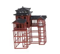 SOLUSTRE Di Padiglione in Miniatura: Decorazione per Acquario Asiatico, Ornamento per Acquario - Scultura di Architettura Antica Realistica per Esposizione su Tavolo E Terrario
