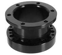 SOLUSTRE Distanziale per Volante e Adattatore Mozzo Volante in Lega di Alluminio Nero da 51mm e Installazione Fai-da-te Compatibilità Ampia per Accessori Auto