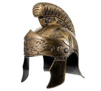SOLUSTRE Elmo Romano da Guerriero in PVC Leggero e Traspirante Accessorio Cosplay Storico per Costume Soldato Romano Cappello Decorativo per Feste e Spettacoli