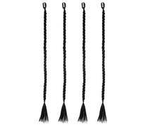 SOLUSTRE Extension Per Coda Di Cavallo Intrecciata Clip 4 Pezzi Per Donne e Ragazze Acconciature Eleganti Naturali