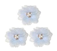 SOLUSTRE Fermagli per Chioma a Forma di Fiore Blu, Set da 3 Pezzi, Forcine per Ragazze e Ragazzo Ragazza, Accessori Decorativi per Acconciature Lisce, Ricce, Code di Cavallo e Trecce