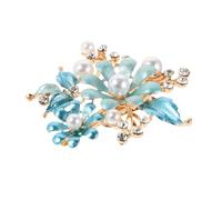 SOLUSTRE Fermaglio Anatra Donna con Fiore Strass Clip Capelli Retrò Francese in Metallo per Feste e Cerimonie Elegante Accessorio Moda con Presa Sicura