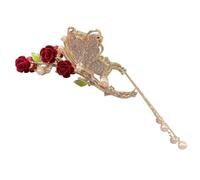 SOLUSTRE Fermaglio Capelli Rosa con Cristalli Clip Artiglio per Donna Resistente e Flessibile Accessorio Elegante per Capelli Spessi e Normali