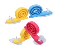 SOLUSTRE Fermaporta in Plastica a Forma di Lumaca 4 Pezzi, Antiscivolo e Protegge Le Dita, Design Adorabile per Ufficio e Decorazione Colore Casuale