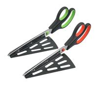 SOLUSTRE Forbici per Pizza e Pala Staccabile in Acciaio Inossidabile 2 Pezzi con Lama Antiaderente Facili da Pulire, per Cucina e Servizio Pizza