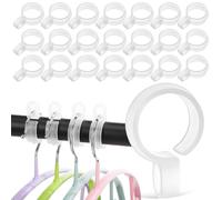 SOLUSTRE Ganci antivento - Set di 24 ganci in plastica per saltare il posto assicurato, facili da usare, apertura piccola per grucce per balconi e asciugatrici esterne