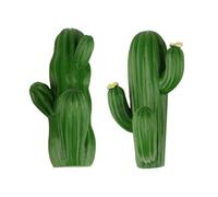SOLUSTRE Ganci da Parete a Forma di Cactus 2 Pezzi, Ganci senza Chiodi Verdi, Grucce Portaoggetti Decorativi per Casa, Ufficio e Camera, Organizzatori da Muro Creativi e Funzionali